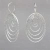 Azur Rhodium Oval Earrings