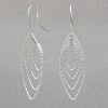Azur Silver Pointed Oval Earrings 1 Azur Silver Pointed Oval Earrings