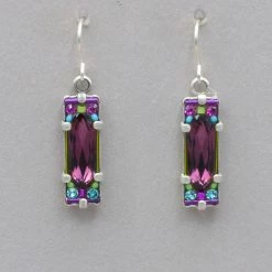 Firefly Rectangular Crystal Earrings