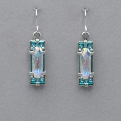 Firefly Rectangular Crystal Earrings