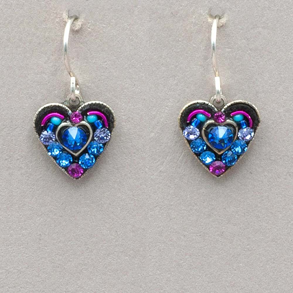 Firefly Small Crystal Heart Earrings 3 Firefly Small Crystal Heart Earrings