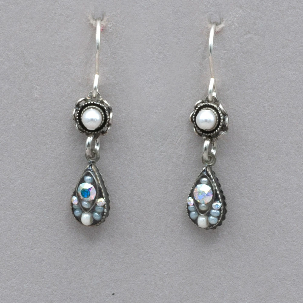 Firefly Flora White Glass Pearl Earring 3 Firefly Flora White Glass Pearl Earring