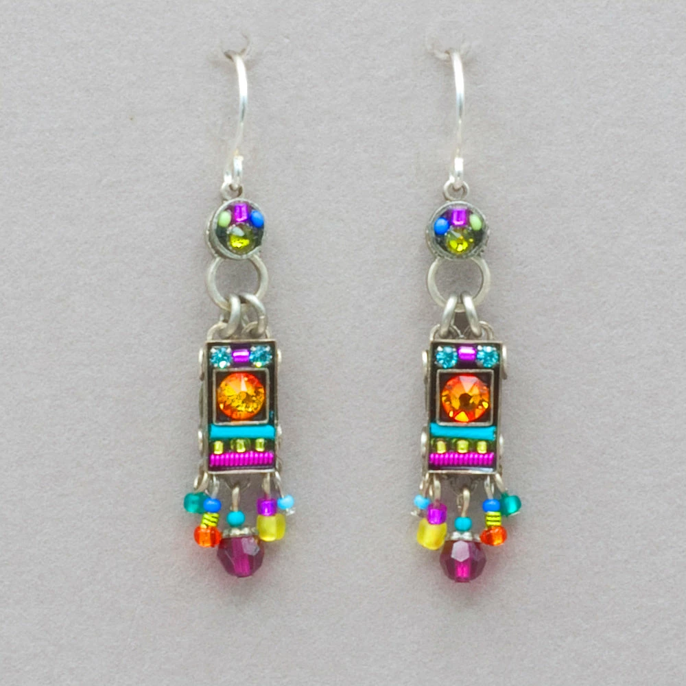 Firefly Milano Rectangular Fringe Earrings 4 Firefly Milano Rectangular Fringe Earrings