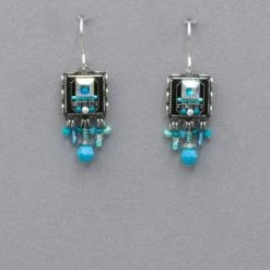 Firefly Milano Square Fringe Earrings