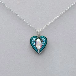 Firefly Heart With Marquis Stone Necklace