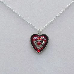 Firefly Heart Within A Heart Pendant Necklace Necklaces