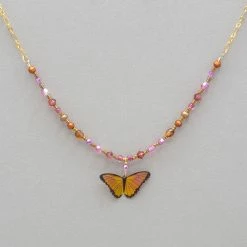 Necklaces Holly Yashi Bella Butterlfy Beaded Necklace