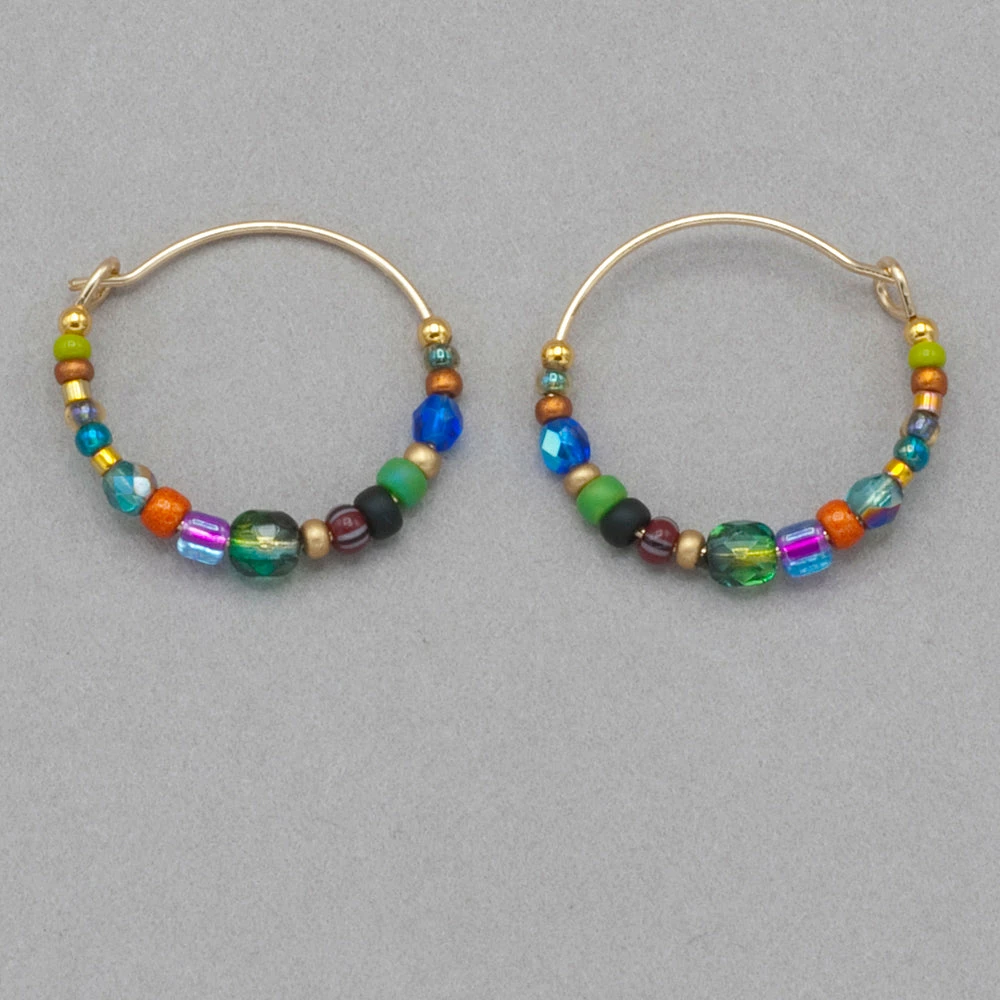 Holly Yashi Sonoma Petite Glass Bead Hoops 13 Holly Yashi Sonoma Petite Glass Bead Hoops