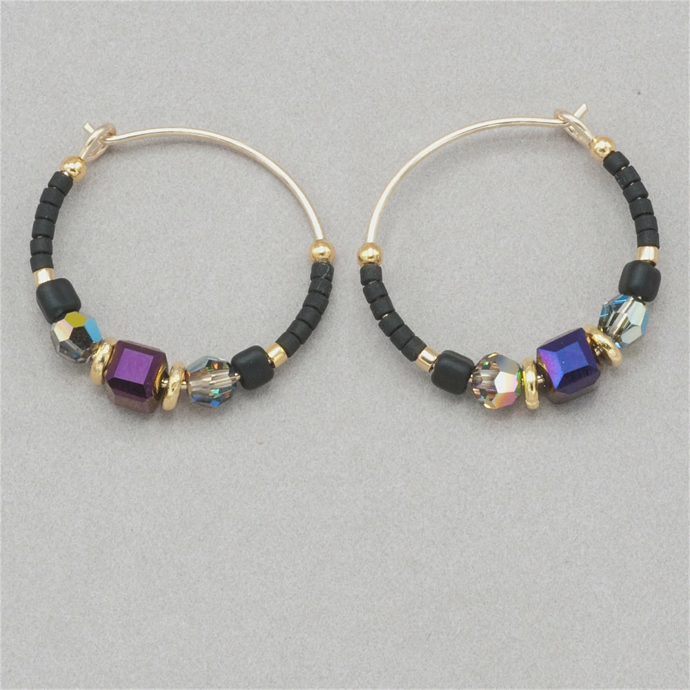 Holly Yashi Sonoma Petite Glass Bead Hoops 8 Holly Yashi Sonoma Petite Glass Bead Hoops