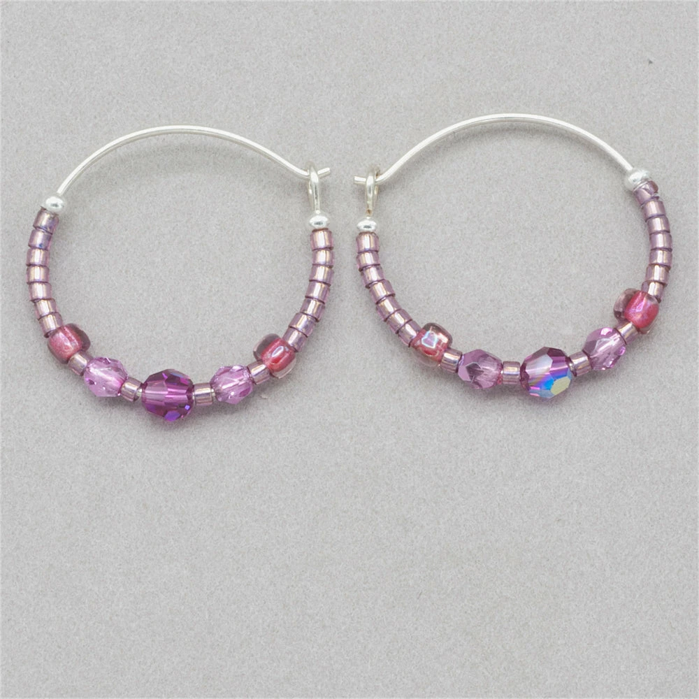 Holly Yashi Sonoma Petite Glass Bead Hoops 10 Holly Yashi Sonoma Petite Glass Bead Hoops