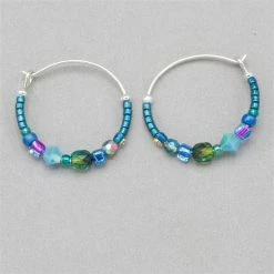 Holly Yashi Sonoma Petite Glass Bead Hoops 20 Holly Yashi Sonoma Petite Glass Bead Hoops