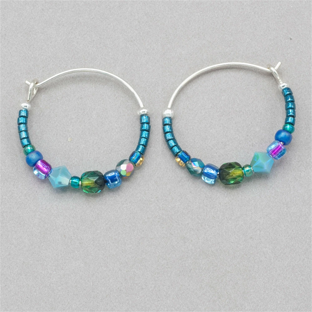 Holly Yashi Sonoma Petite Glass Bead Hoops 9 Holly Yashi Sonoma Petite Glass Bead Hoops