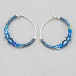 Holly Yashi Sonoma Petite Glass Bead Hoops 18 Holly Yashi Sonoma Petite Glass Bead Hoops