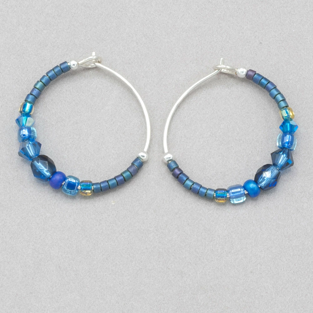 Holly Yashi Sonoma Petite Glass Bead Hoops 7 Holly Yashi Sonoma Petite Glass Bead Hoops