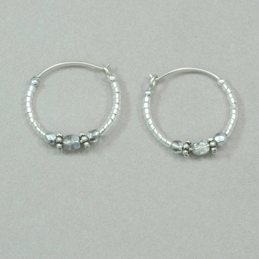 Holly Yashi Sonoma Petite Glass Bead Hoops 12 Holly Yashi Sonoma Petite Glass Bead Hoops