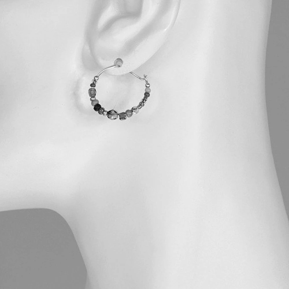 Holly Yashi Sonoma Petite Glass Bead Hoops 14 Holly Yashi Sonoma Petite Glass Bead Hoops