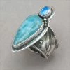 Rings Tabra Larimar And Moonstone Ring 2 Rings Tabra Larimar And Moonstone Ring