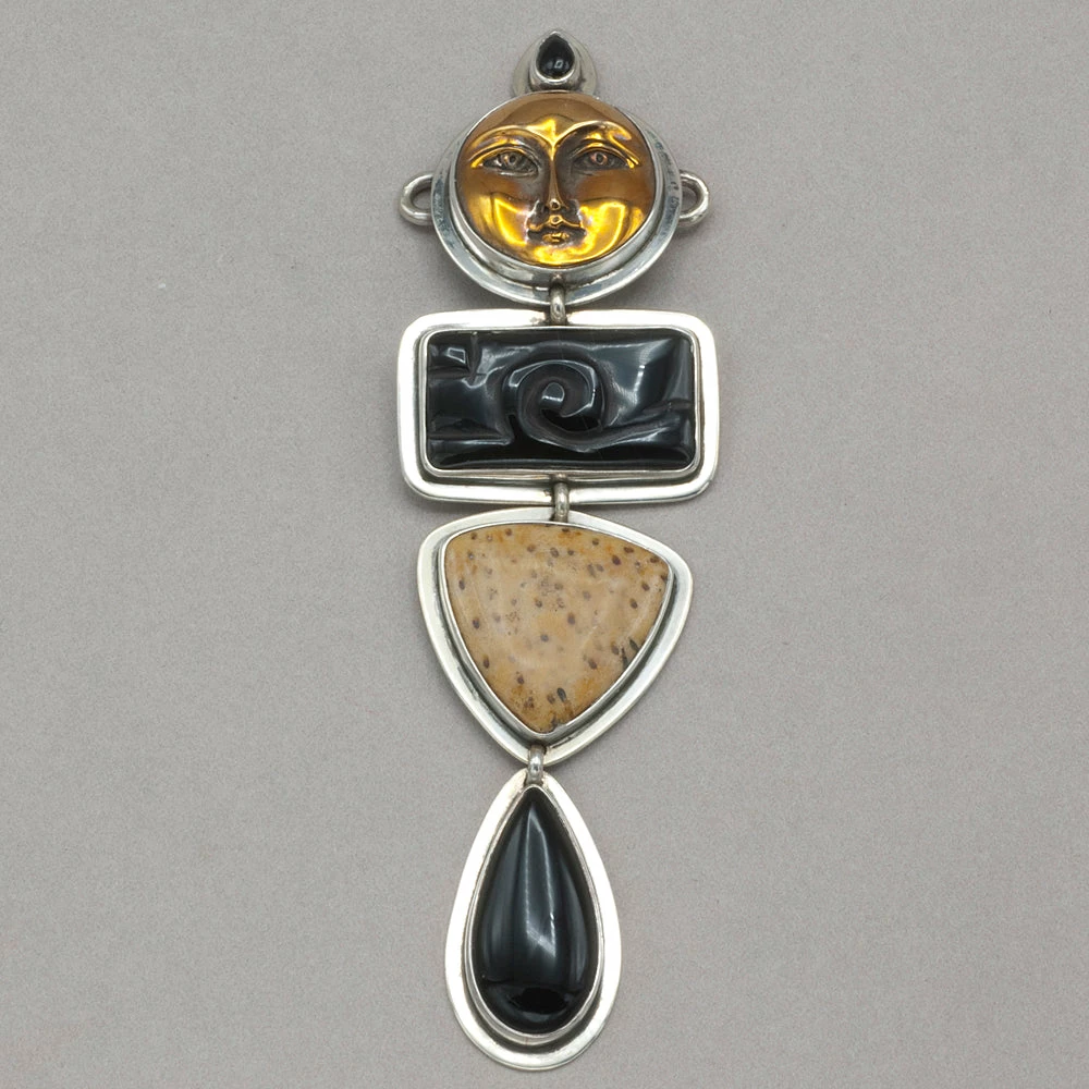 Tabra Goddess With Onyx And Palmwood Pendant Charm 3 Tabra Goddess With Onyx And Palmwood Pendant Charm