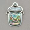 Tabra Quartz, Freshwater Pearl And Abalone Charm