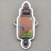 Charms Tabra Tourmaline, Garnet And Chinese Pottery Shard Charm
