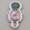 Tabra Onyx, Rhodonite And Tourmaline Charm Charms 2 Tabra Onyx, Rhodonite And Tourmaline Charm Charms
