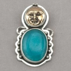 Tabra Bronze Face With Amazonite Charm