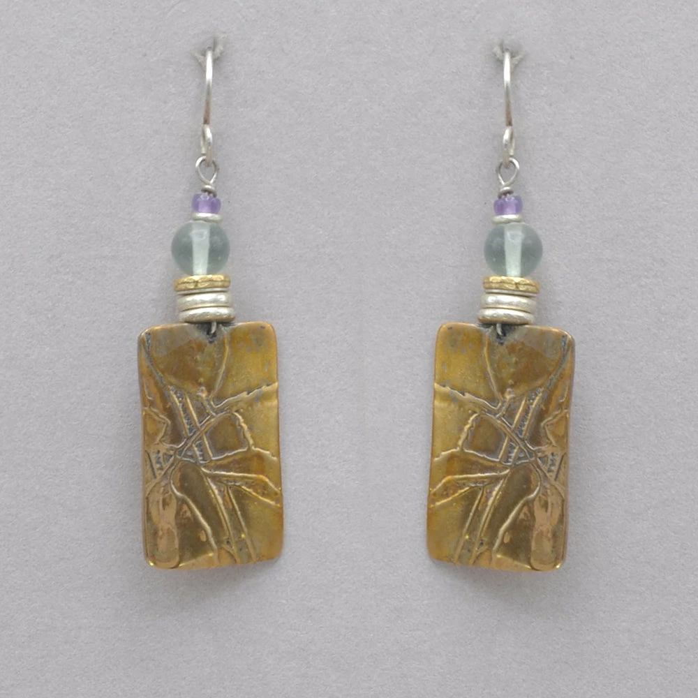 Tabra Floral Bronze Earrings 3 Tabra Floral Bronze Earrings