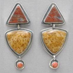 Tabra Jasper And Palmwood Earrings