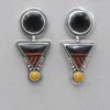 Tabra Onyx And Jasper Inlay Earrings 1 Tabra Onyx And Jasper Inlay Earrings