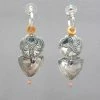 Tabra Vintage Floral Sterling Silver Post Earrings