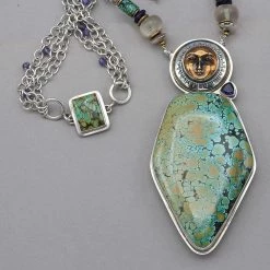 Tabra Vintage Turquoise Goddess Necklace Necklaces