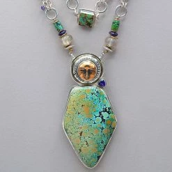Tabra Vintage Turquoise Goddess Necklace Necklaces
