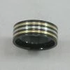 Italgem Steel Rings Italgem Black, Yellow And White IP Stainless Steel Ring