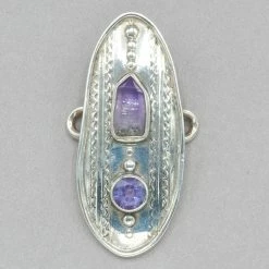 Charms Tabra Amethyst Crystal And Sterling Silver Charm