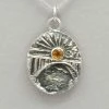 Jim Kelly Sterling Silver Rainbow Bridge With Stone Pendant Pendants