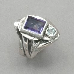 Jim Kelly Amethyst And Aquamarine Ring Rings