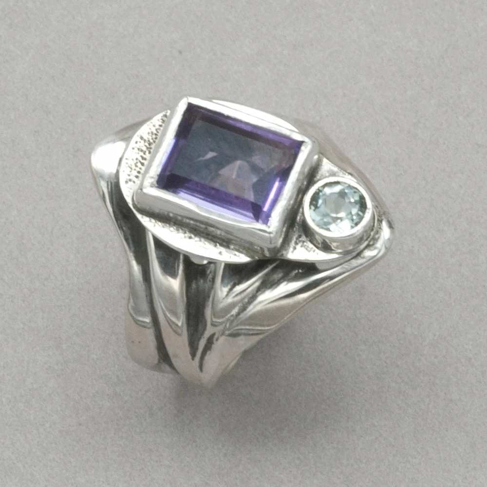 Jim Kelly Amethyst And Aquamarine Ring Rings 3 Jim Kelly Amethyst And Aquamarine Ring Rings