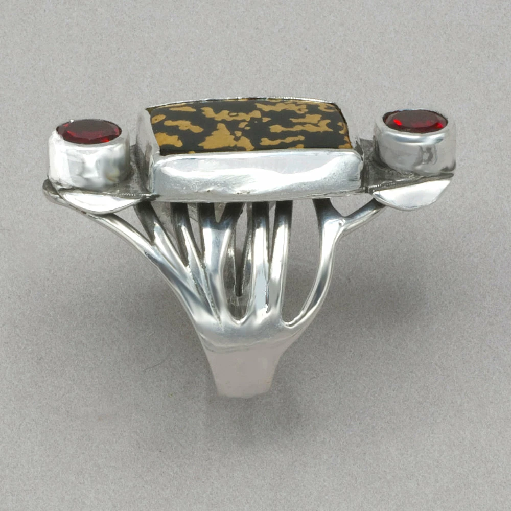 Jim Kelly Black Jade With Gold And Garnets Ring Rings 4 Jim Kelly Black Jade With Gold And Garnets Ring Rings