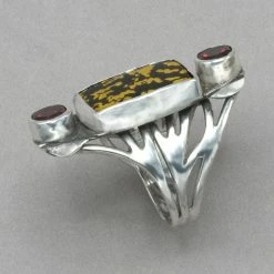 Jim Kelly Black Jade With Gold And Garnets Ring Rings 7 Jim Kelly Black Jade With Gold And Garnets Ring Rings