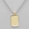 Italgem Steel Italgem Gold And Silver Dog Tag Necklace