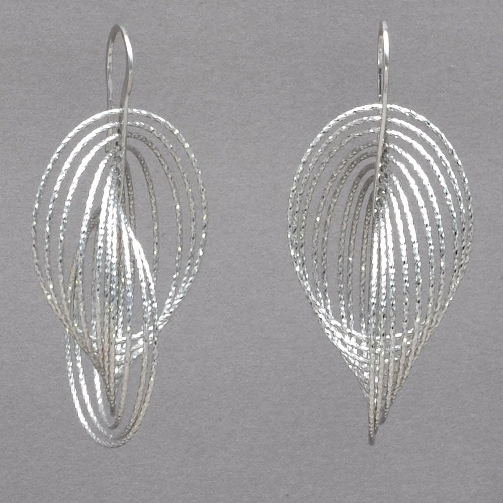 Azur Silver Cascading Ovals Earrings 3 Azur Silver Cascading Ovals Earrings