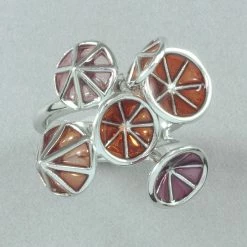 Daniel Vior Ipomea Ring - Red Enamel