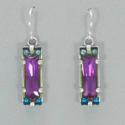 Firefly Rectangular Crystal Earrings
