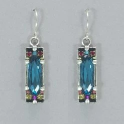 Firefly Rectangular Crystal Earrings