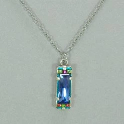 Firefly Rectangular Crystal Pendant Necklace Necklaces