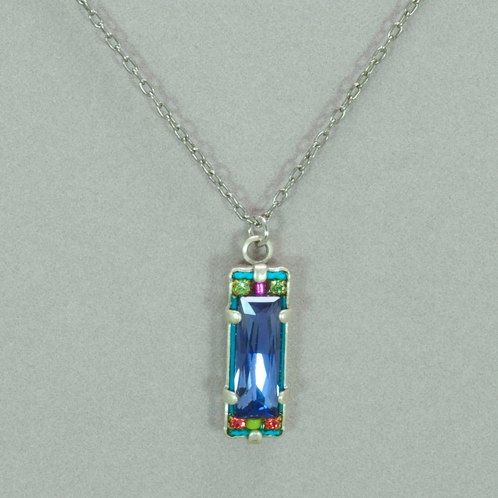 Firefly Rectangular Crystal Pendant Necklace Necklaces 4 Firefly Rectangular Crystal Pendant Necklace Necklaces