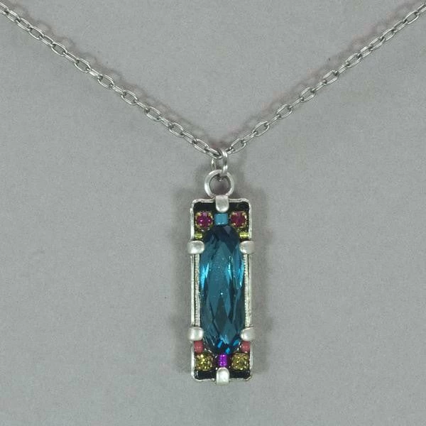 Firefly Rectangular Crystal Pendant Necklace Necklaces 3 Firefly Rectangular Crystal Pendant Necklace Necklaces