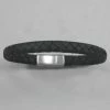 Italgem Steel Italgem Black Leather With Matte Stainless Steel Bracelet 1 Italgem Steel Italgem Black Leather With Matte Stainless Steel Bracelet