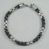Italgem Steel Italgem Stainless Steel And Black IP Bracelet