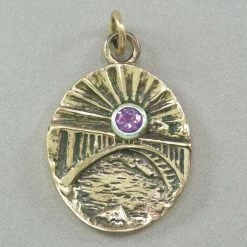 Jim Kelly Bronze Rainbow Bridge With Stone Pendant